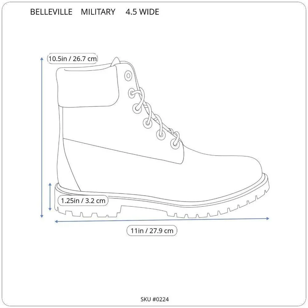 Belleville Unisex Tactical‎ Boots Combat Flight Brown Leather Lace Up 4.5 Wide